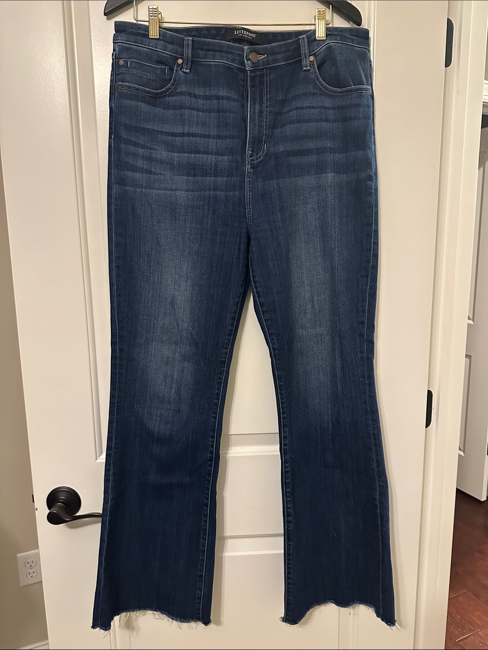 Liverpool Dark Blue Wide Leg Jeans
